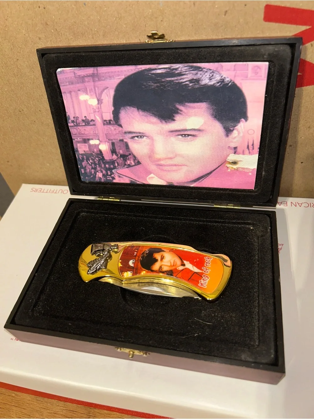 Elvis Presley Collectible Folding Knife with Display Box